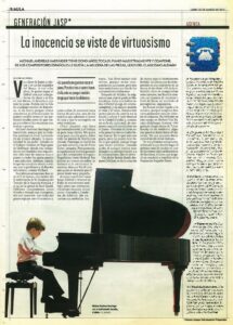 Recorte de prensa (Aula): «La inocencia se viste de virtuosismo»