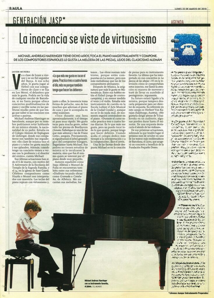 Recorte de prensa (Aula): «La inocencia se viste de virtuosismo»