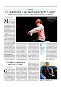 Recorte de prensa (Ara): el «petit Mozart» de gira con la GIOrquestra