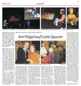 Recorte de prensa (Sudetendeutsche Zeitung): recital de Michael Andreas con 13 años en el Gasteig de Múnich