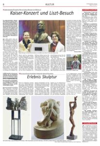 Recorte de prensa (Sudetendeutsche Zeitung): éxito de Michael Andreas en Ciudad de México